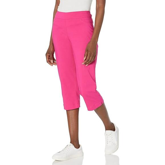 Slimsation by Multiples Capri Pants Fuchsia Pink Tummy Control Size 24W NWT - Picture 1 of 13